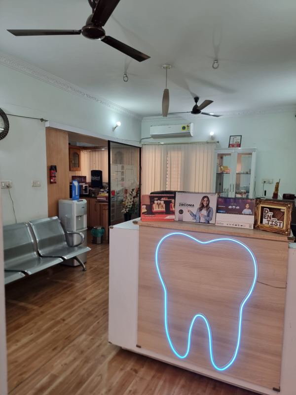 Reception with neon sign